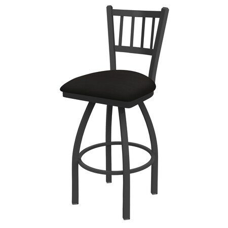Holland Bar Stool Co 25" Swivel Counter Stool, Pewter Finish, Canter Espresso Seat 81025PW003